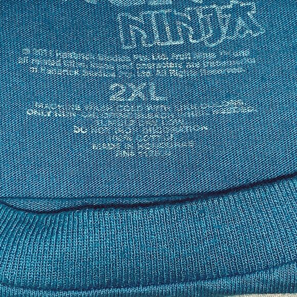 Mad Ninja Skills Fruit Ninja Turtles T-Shirt Short Sleeve Graphic Blue 2XL - Picture 9 of 14